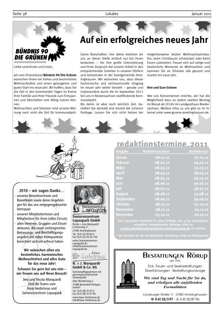 Lopautal Nachrichten 01/2011 - Amelinghausen