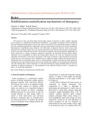 Solubilization-emulsification mechanisms of detergency