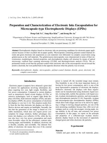 Preparation and Characterization of Electronic Inks Encapsulation ...