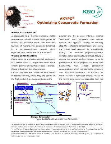 AKYPO Optimizing Coacervate Formation - Kao Chemicals Europe