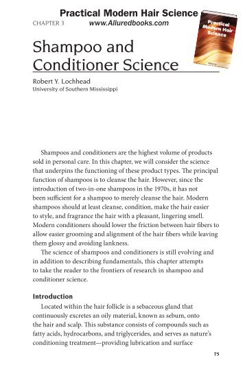 Shampoo and Conditioner Science, Robert Y ... - Allured Books