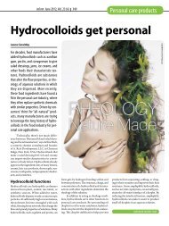 'Hydrocolloids Get Personal' CP Kelco featured in the