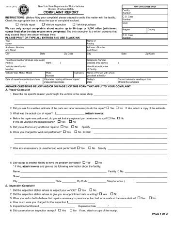 form VS-35 - DMV - New York State