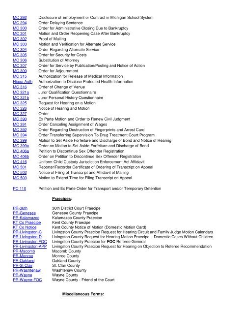 Mc 220 Recall Of Warrant