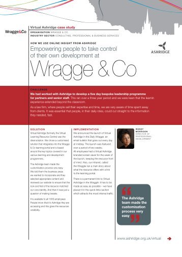 Wragge & Co Case Study - Ashridge