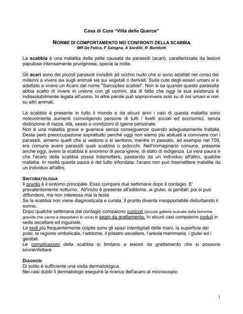 scabbia lavare le lenzuola