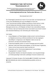 Beitrittserklärung - Tierfreunde Münster