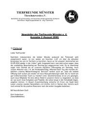 Newsletter der Tierfreunde Münster e. V. Ausgabe 2 (August 2006)