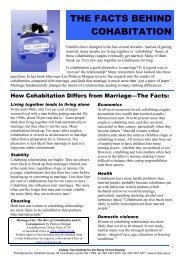 THE FACTS BEHIND COHABITATION - Civitas