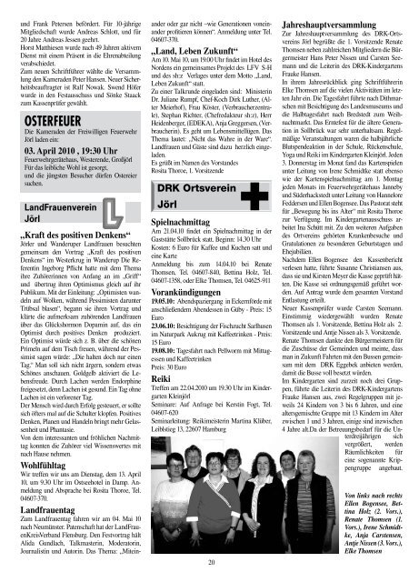 Nr. 4 · April 2010 · 38. Jahrgang Informationsblatt des ... - Amt Eggebek