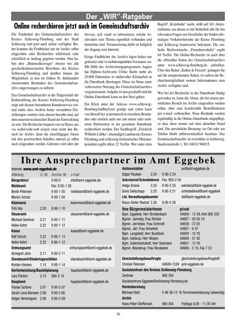 Nr. 4 · April 2010 · 38. Jahrgang Informationsblatt des ... - Amt Eggebek