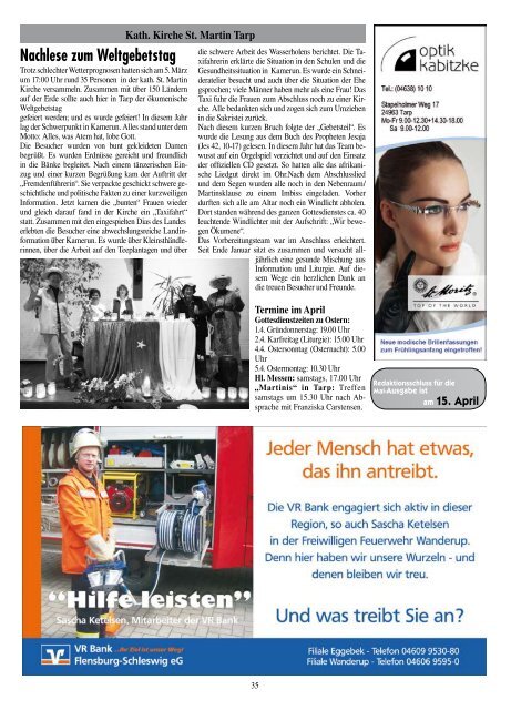 Nr. 4 · April 2010 · 38. Jahrgang Informationsblatt des ... - Amt Eggebek