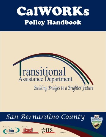 CalWORKs Policy Handbook - Department of Human Services ...