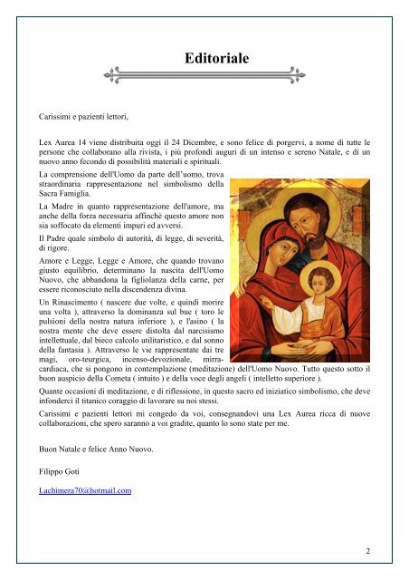 Lex Aurea Libera Rivista Digitale Di Formazione ... - Fuoco Sacro