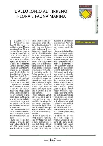 flora e fauna marina - Consiglio Regionale della Basilicata