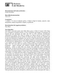 Scheda Isad fondo Biasi - Accademia di architettura