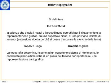 Misure topografiche.pdf - Dipartimento di Ingegneria Civile