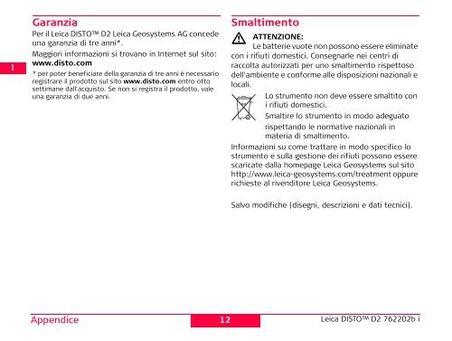 Leica DISTO™ D2 - Leica Geosystems