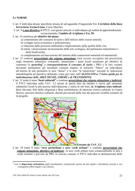 L09_05ter h004 RA Sintesi Centro abitato mar ... - Città di Avigliana