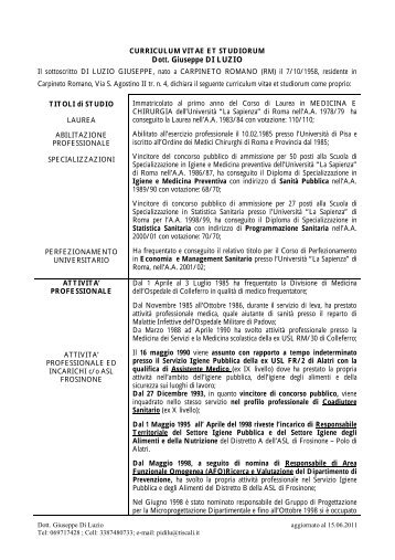 Dott. Di Luzio Giuseppe.pdf - ASL Frosinone