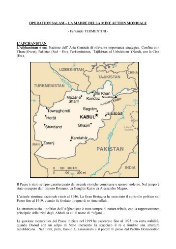 Le Mine in Afghanistan - Fernando TERMENTINI