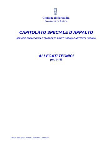 ALLEGATI CAPITOLATO.pdf - Comune di Sabaudia