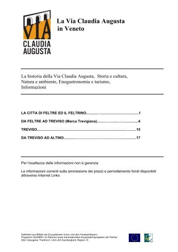 La Via Claudia Augusta in Veneto