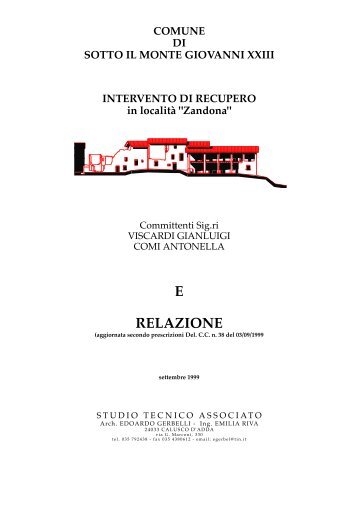 PROGETTO DI RECUPERO - STUDIO TECNICO ASSOCIATO arch ...