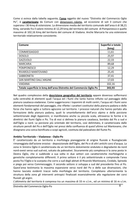 Regione Lombardia “Distretto del Commercio Oglio-Po” - IReR