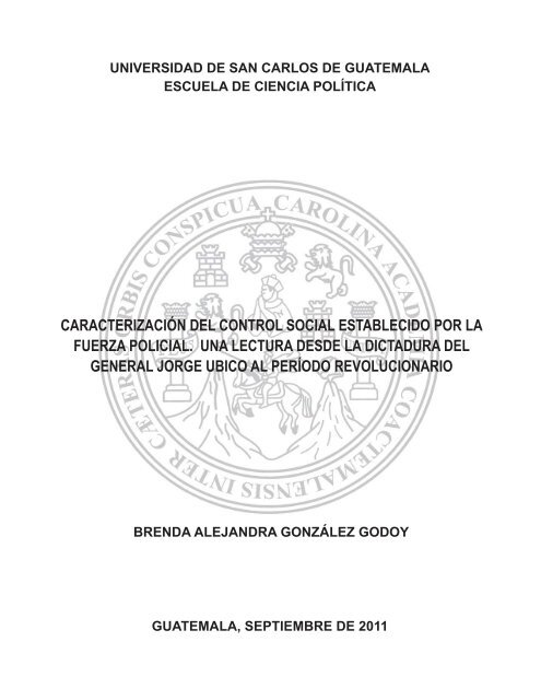 caracterización del control social establecido por la fuerza policial ...