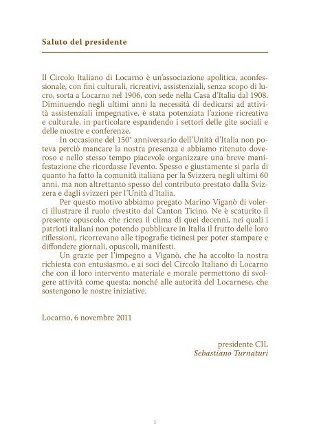 Una pagina del Risorgimento - admin.ch