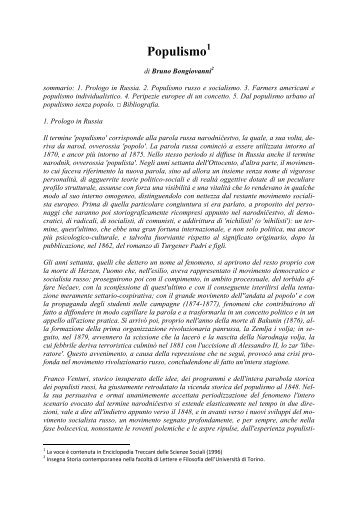 Bruno Bongiovanni, Populismo, Treccani.pdf