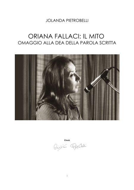 ORIANA FALLACI: IL MITO - Libreria Cristina Pietrobelli