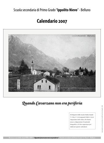 Calendario 2007 in bianco e nero - scuola media "I. Nievo" di Belluno