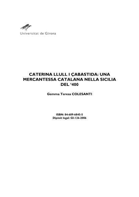 caterina llull i çabastida: una mercantessa catalana nella sicilia del