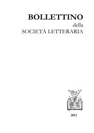 Bollettino 2011 - Società Letteraria di Verona
