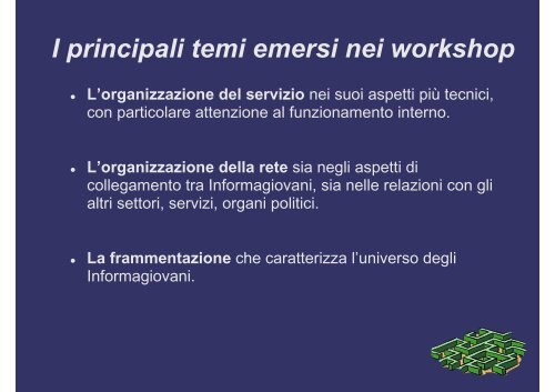 workshop - Coordinamento Informagiovani Piemonte