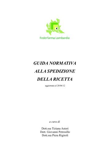 guida normativa alla spedizione della ricetta - Federfarma Lecco