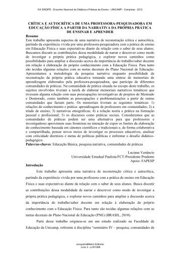 crítica e autocrítica de uma professora-pesquisadora em ... - 2