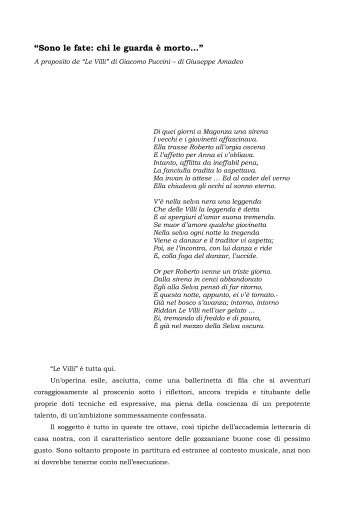 Sono le fate...Le Villi di G.Puccini PDF - ib-lab