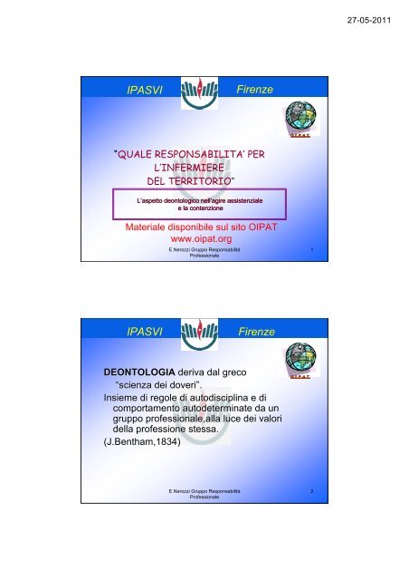 Slide Contenzione - Oipat.org