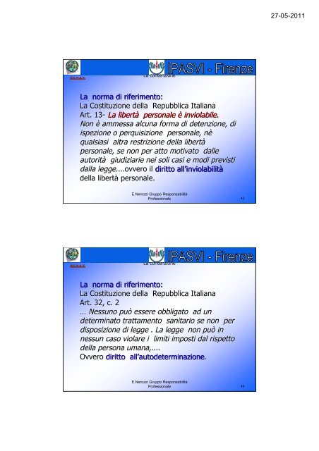 Slide Contenzione - Oipat.org