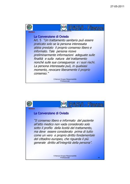 Slide Contenzione - Oipat.org