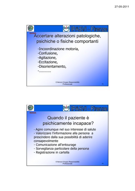 Slide Contenzione - Oipat.org