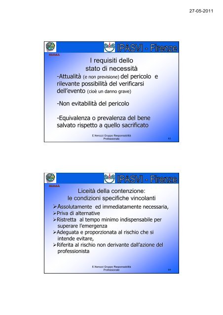 Slide Contenzione - Oipat.org