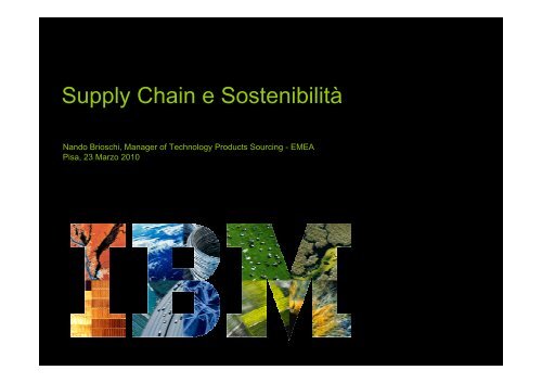 Brioschi Supply Chain e Sostenibilità IBM