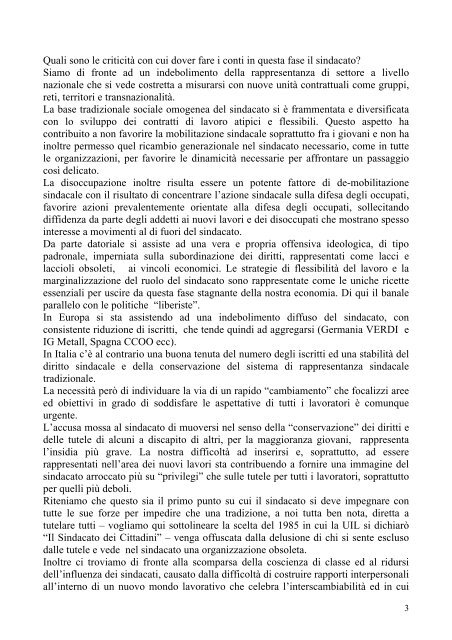 Il valore della partecipazione a cura del Dipartimento ... - Uil