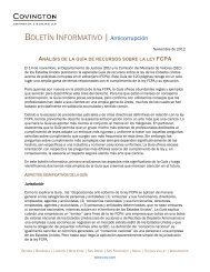 BOLETÍN INFORMATIVO |Anticorrupción - Covington & Burling