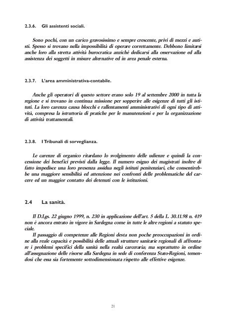 Imp. carceri modificato - Consiglio Regionale della Sardegna