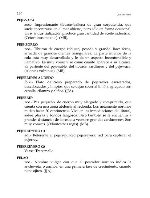 diccionario de pesca